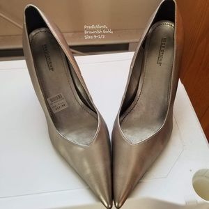 Tan pointed high heels